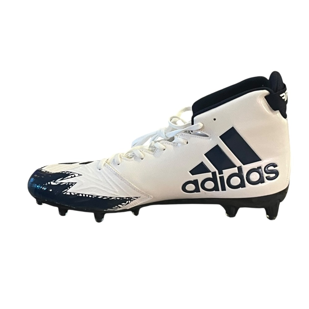 New Adidas FREAK Football Sports Cleats Mens 13.5 White Navy - Picture 7 of 9